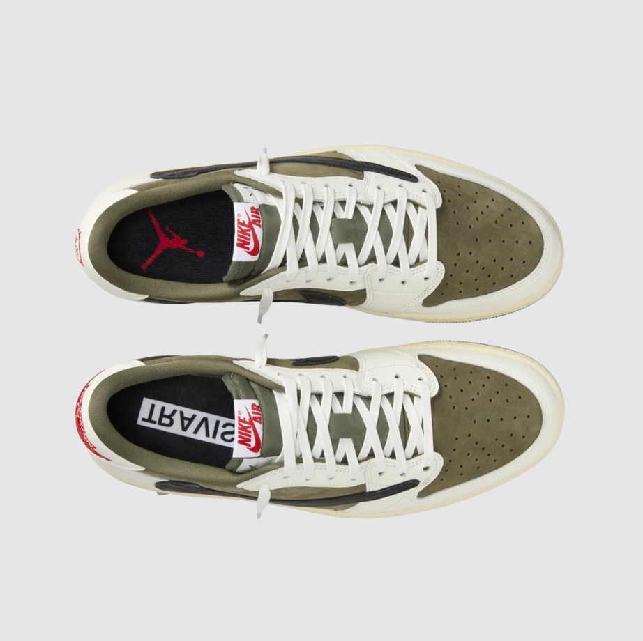 조던 1 x 트래비스 스캇 레트로 로우 OG SP 리버스 올리브 [LJR]