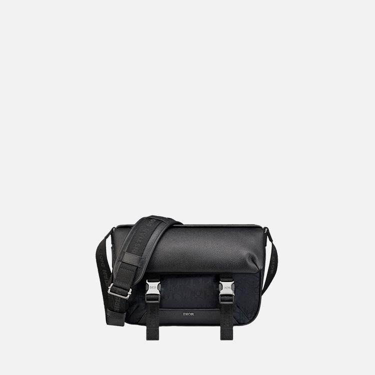 디올 EXPLORER 오블리크 카프스킨 메신저백