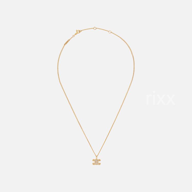 셀린느 트리옹프 라인스톤 목걸이