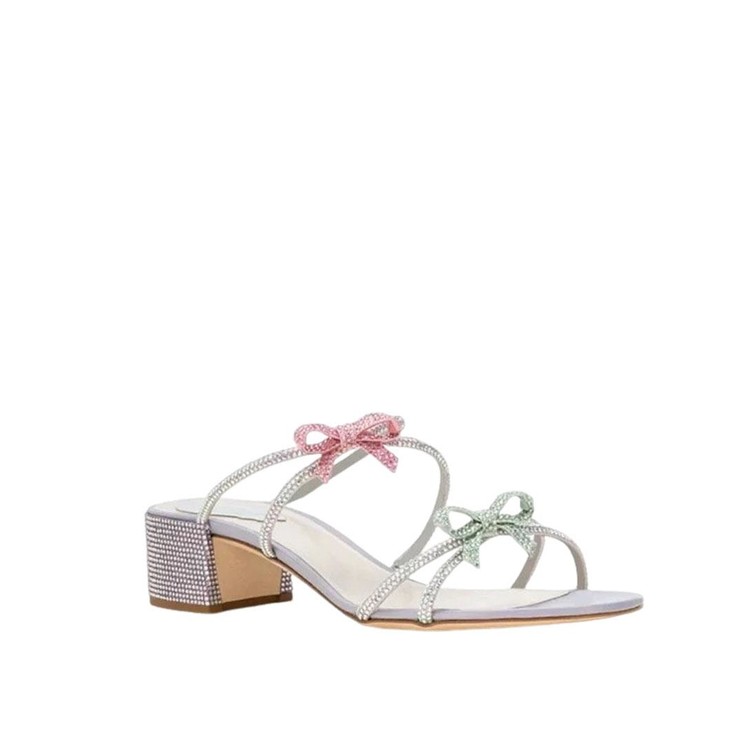 르네카오빌라 카테리나 크리스탈 엠벨리시드 레더 샌들