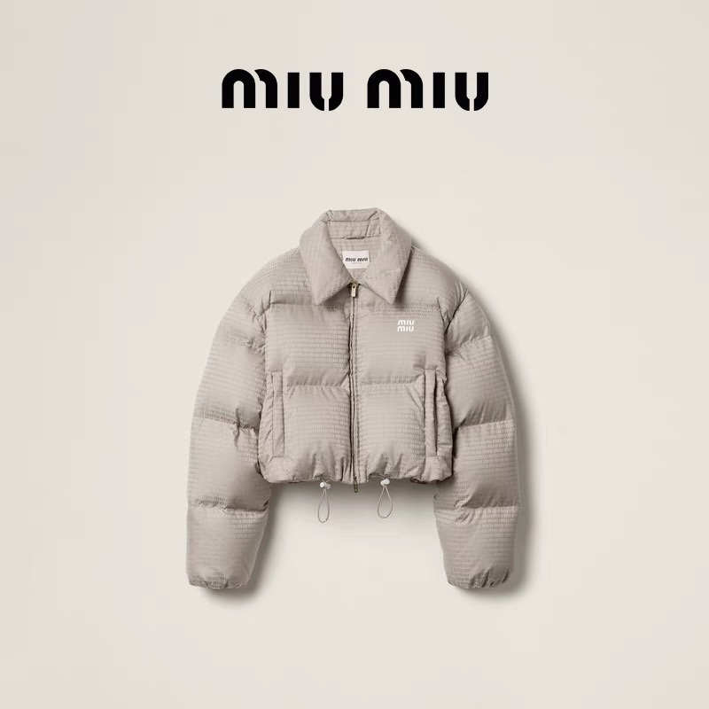 미우 미우 테크니컬 폰지 다운 자켓