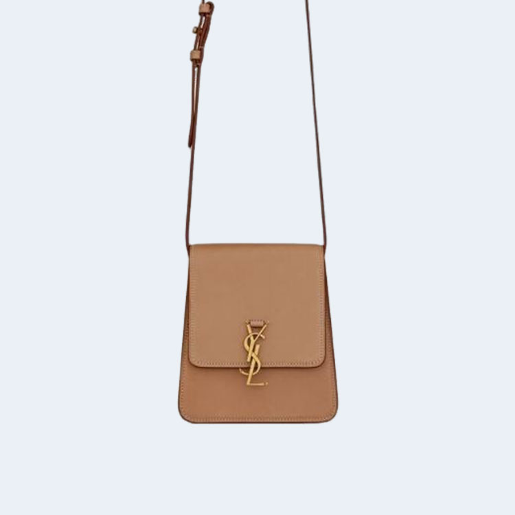 생로랑 카이아 숄더백 브라운