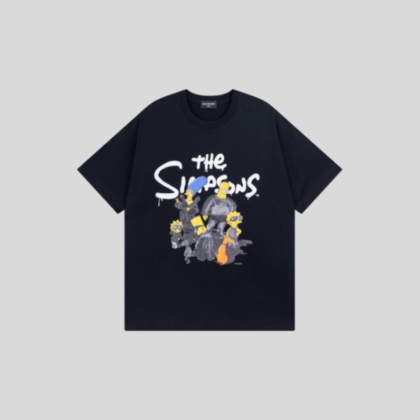 발렌시아가 심슨 반팔 티셔츠