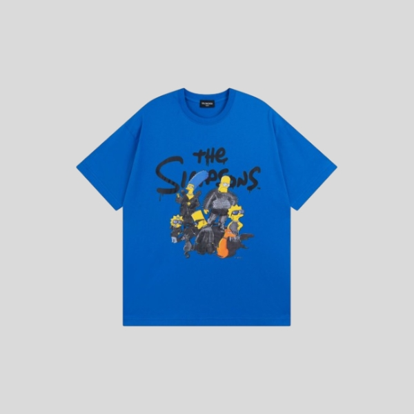 발렌시아가 심슨 반팔 티셔츠