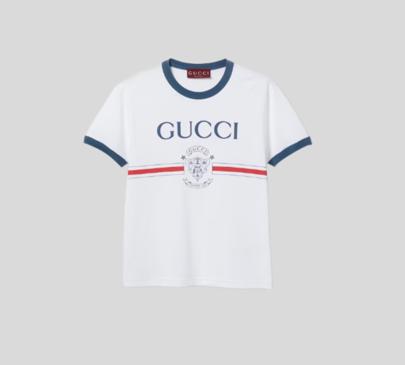 구찌 포터 프린트 라운드넥 반팔