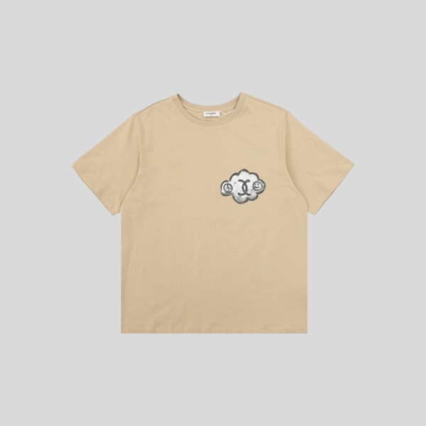 샤넬 핸드 페인팅 반팔티셔츠