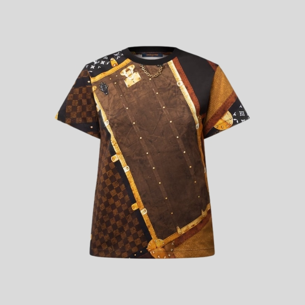 루이비통 트렁크 프린트 티셔츠