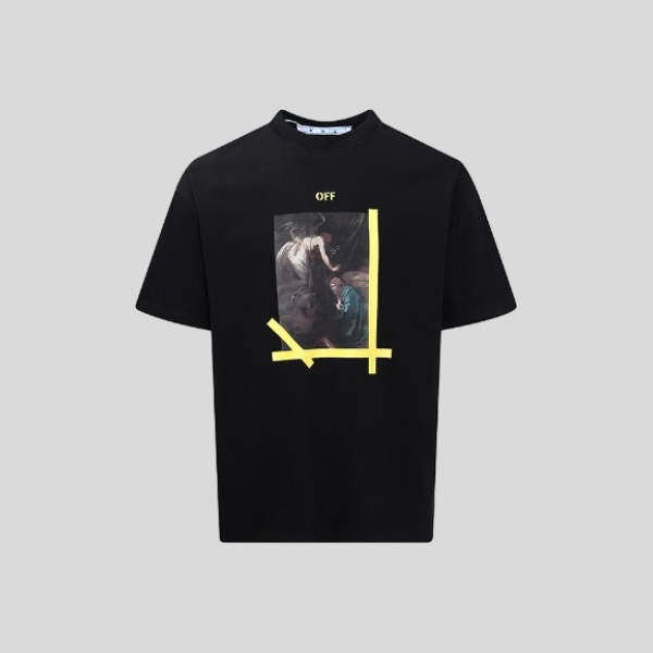 오프화이트 엔젤 카라바 반팔 티셔츠