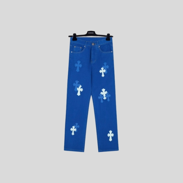 크롬하츠 런던 블루 레더 진