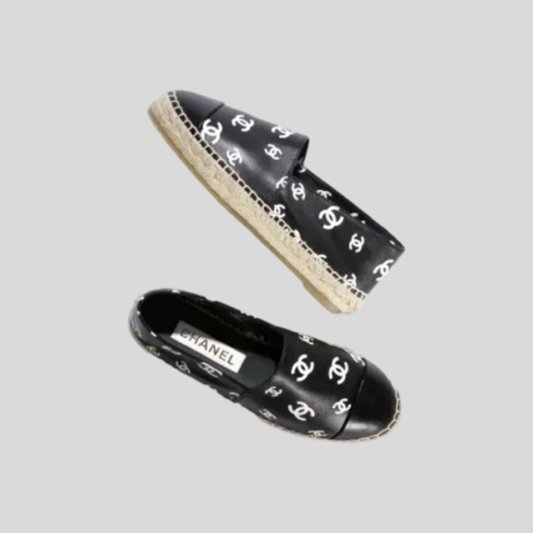 샤넬 에스파드리유 프린티드 램스킨 & 블랙 화이트