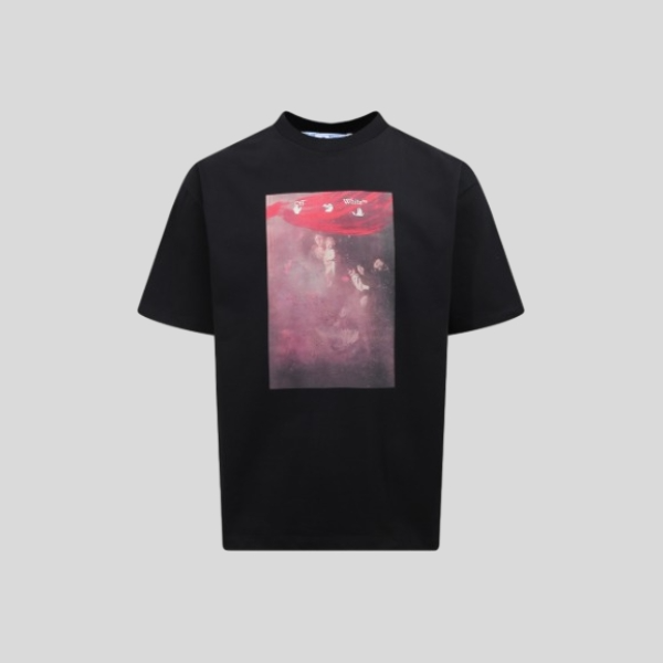 오프화이트 오버사이즈 반팔 티셔츠