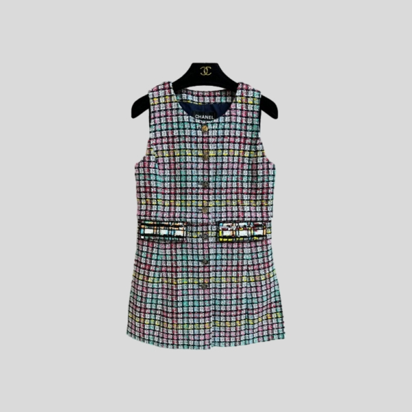 샤넬 플레드 원피스