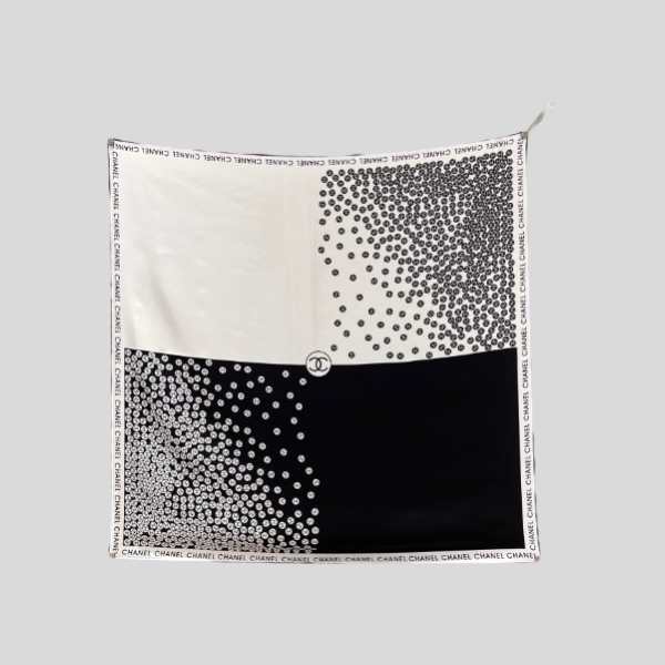 샤넬 버블 블랙&화이트 스카프