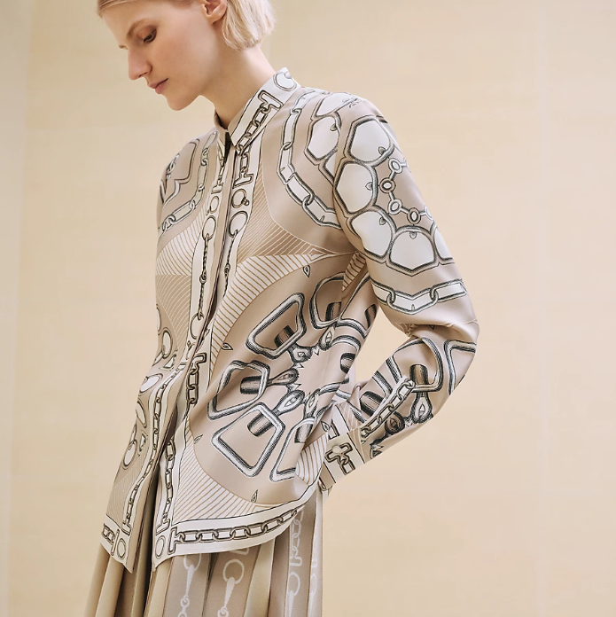 에르메스 실크 셔츠