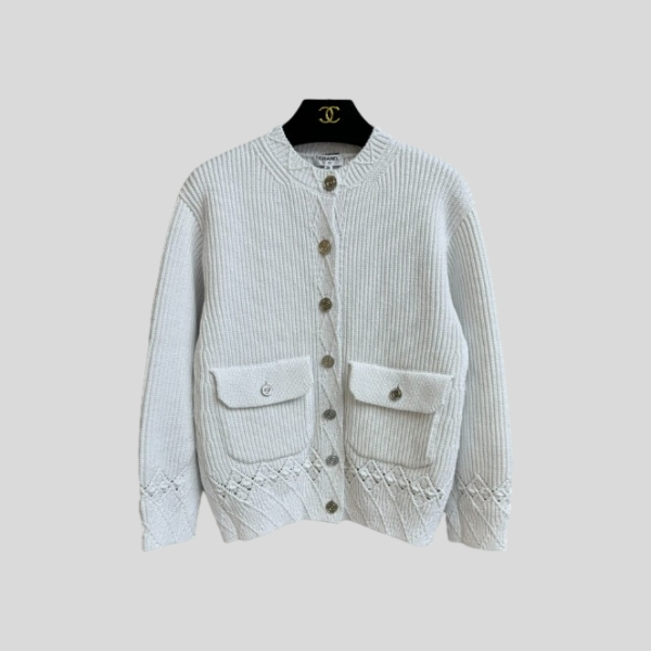 샤넬 투포켓 니트 가디건(블랙, 화이트)