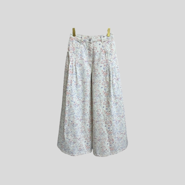 샤넬 피쉬 와이드 레그 팬츠