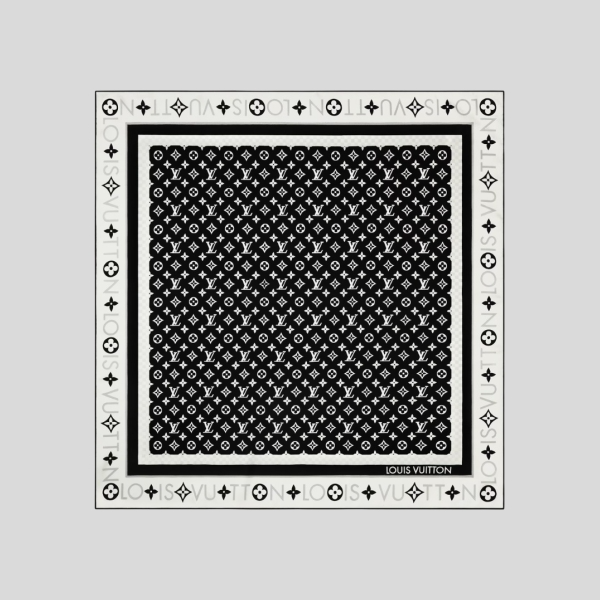 루이비통 모노그램 인피니티 스퀘어 스카프 블랙