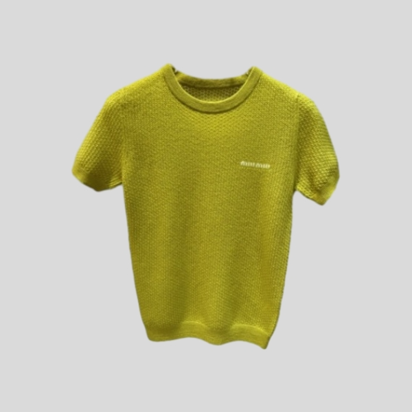 미우미우 캐시미어 플로우 반팔티(3color)