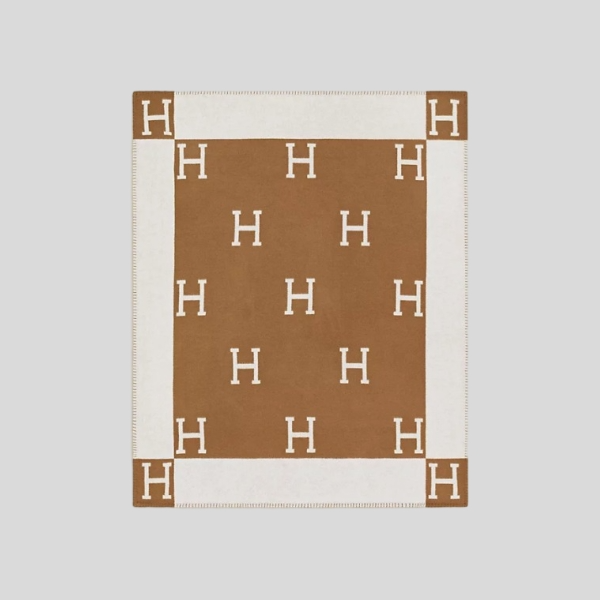 에르메스 아발론 블랭킷 필로우 세트 브라운