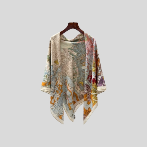 에르메스 실크 캐시미어 숄 옐로우