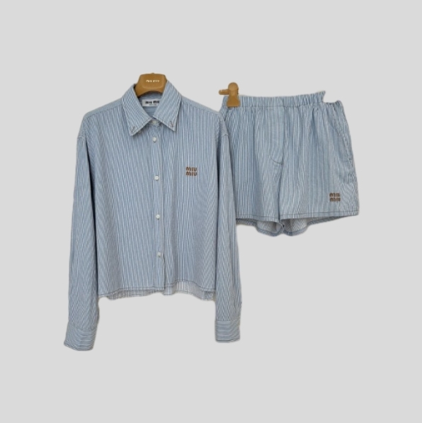 미우미우 스트라이프 셔츠&팬츠