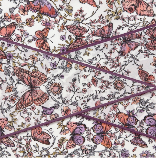 디올 다이아몬드 스카프 퍼플