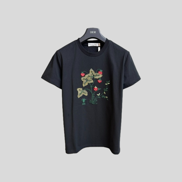 디올 자수 반팔 티셔츠(2color)