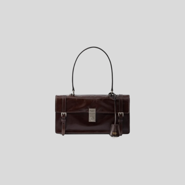 프라다 미디엄 가죽 핸드백