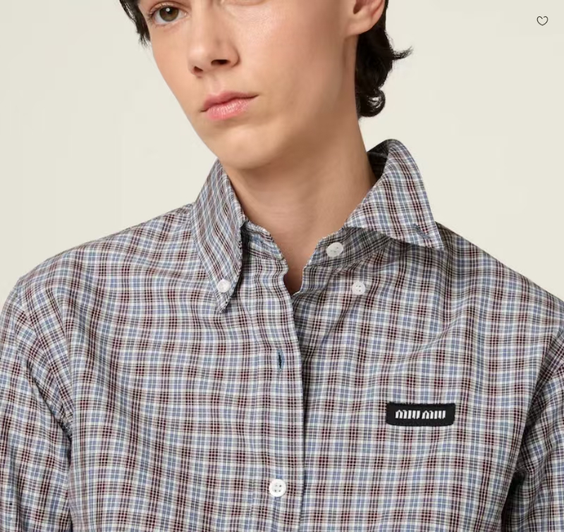 미우미우 체크 셔츠