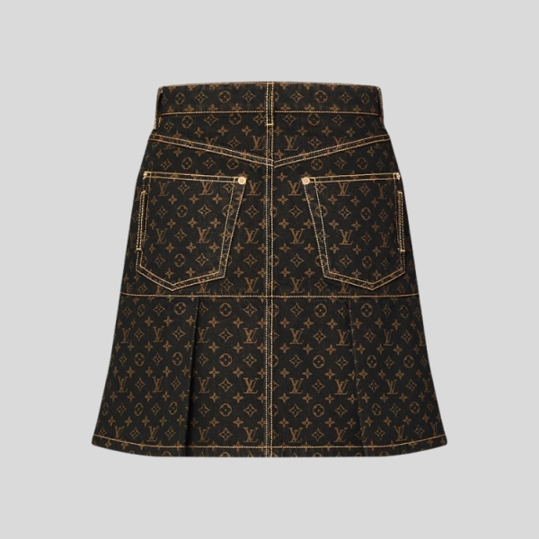 루이비통 모노그램 데님 플리츠 스커트