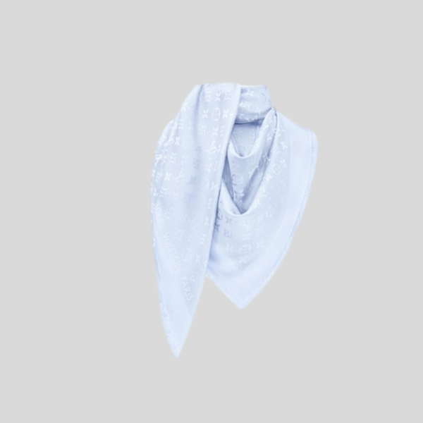 루이비통 모노그램 클래식 자카드 숄 라이트 블루