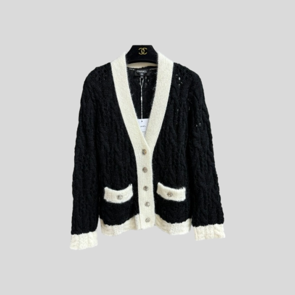 샤넬 컬러블록 가디건