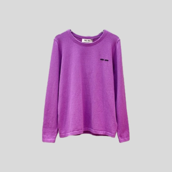 미우미우 퍼플 긴팔티