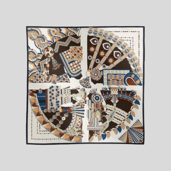 에르메스 뉴 하이 주얼리 벨벳 숄 브라운