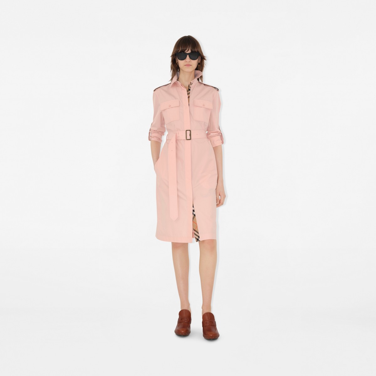 버버리 코튼 포플린 셔츠 드레스