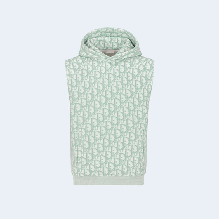 디올 오블리크 민소매 후드 스웨트셔츠