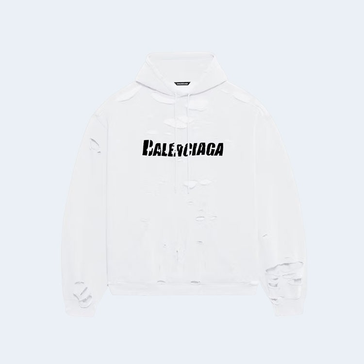 발렌시아가 캡스 디스트로이드 오버사이즈 핏 후디