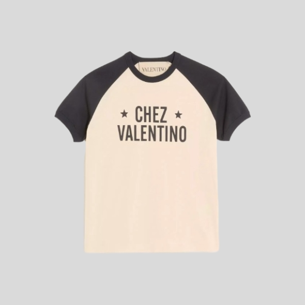 발렌티노 CHEZ 발렌티노 프린트 코튼 티셔츠