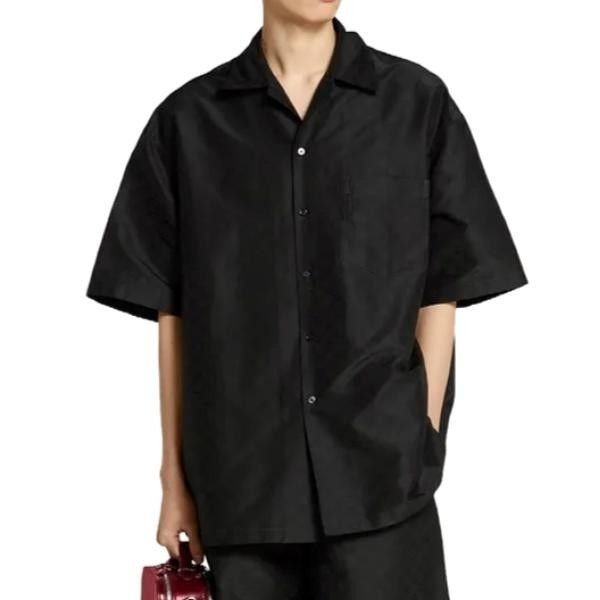 구찌 자카드 로고 반팔 셔츠