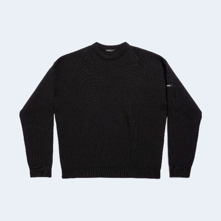 발렌시아가 로고 패치 울 스웨트셔츠