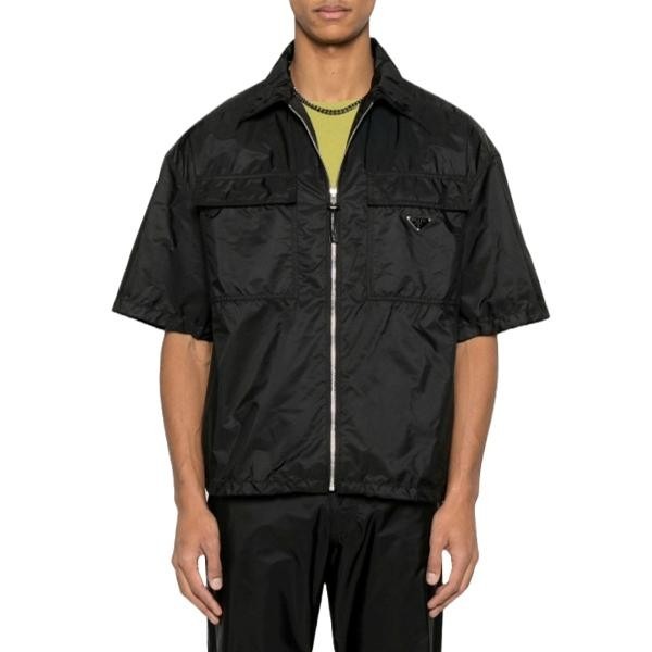 프라다 포켓 리나일론 반팔 셔츠