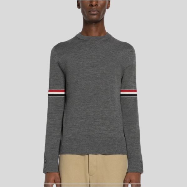 톰브라운 양팔 삼선 니트