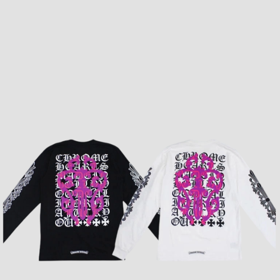 크롬하츠 아이 차트 대거 롱 슬리브 티셔츠