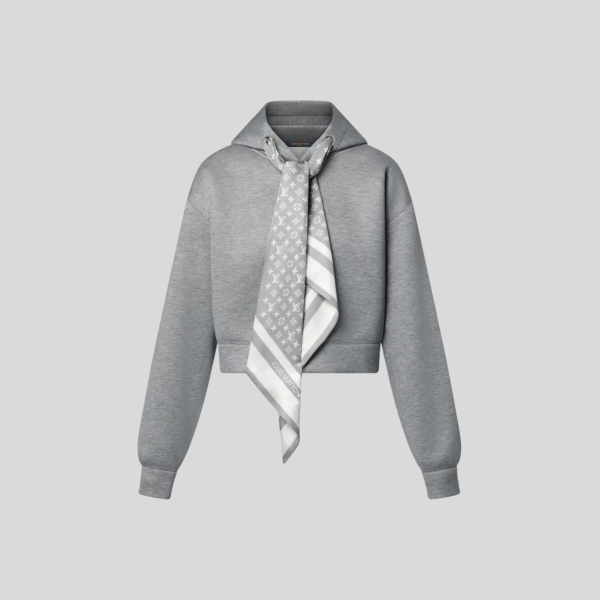 루이비통 크롭드 모노그램 스카프 후디&스커트