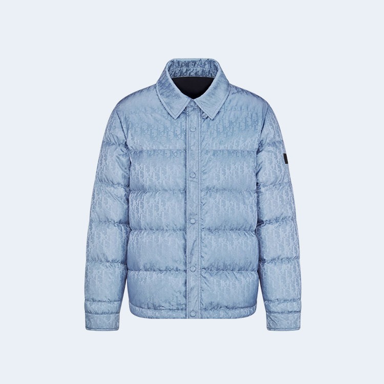 디올 오블리크 퀄트 자켓 블루