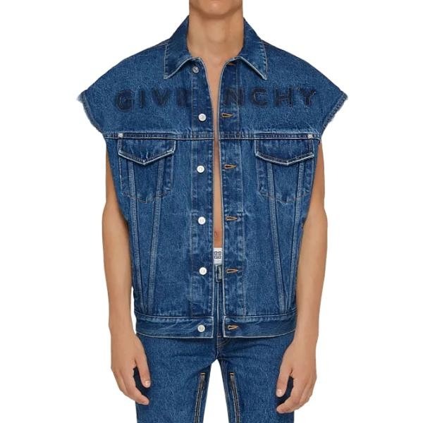 지방시 레터링 데님 조끼