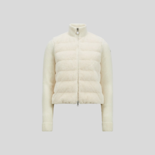 몽클레어 패딩 울 & 테디 집업 가디건
