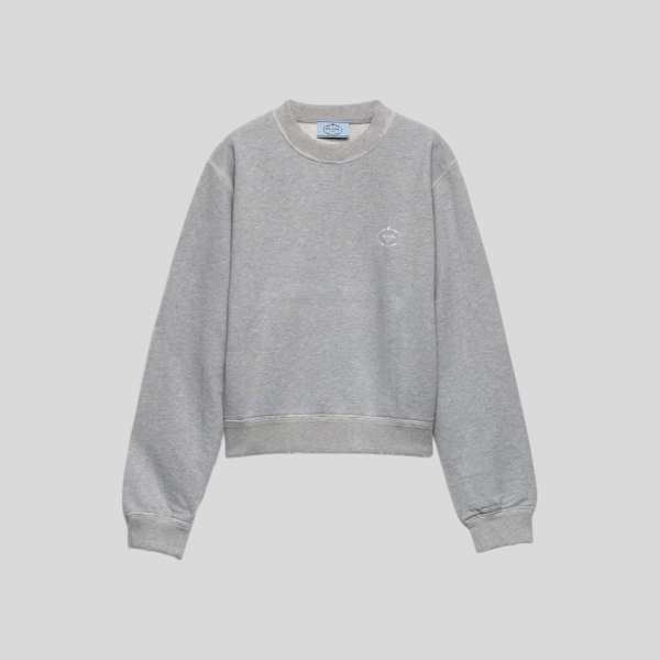 프라다 코튼 크루넥 스웨터, 조거 팬츠