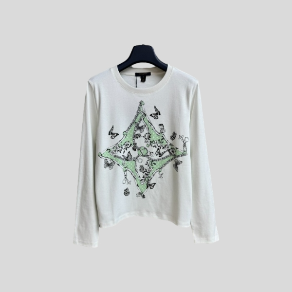 루이비통 버터플라이 프린트 티셔츠