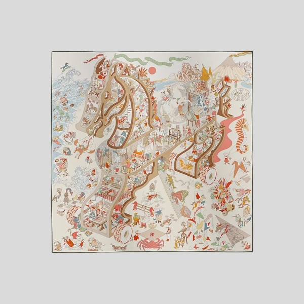 에르메스 Academia Hippica 스카프 90